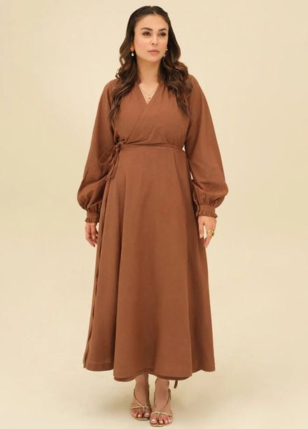 Old Money by Apricocia Pret Solid Linen 1 Piece Suit Chestnut Charm