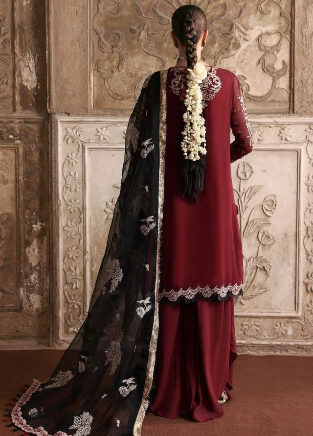 Parishay Embroidered Chiffon Suits Unstitched 3 Piece PRS25JP D-04 JRA - 04 - Formals Collection