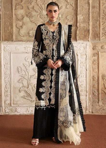 Parishay Embroidered Chiffon Suits Unstitched 3 Piece PRS25JP D-09 JRA - 09 - Formals Collection