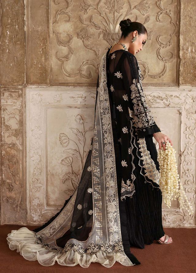 Parishay Embroidered Chiffon Suits Unstitched 3 Piece PRS25JP D-09 JRA - 09 - Formals Collection