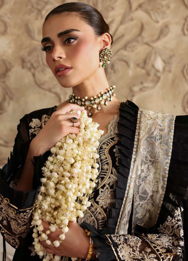 Parishay Embroidered Chiffon Suits Unstitched 3 Piece PRS25JP D-09 JRA - 09 - Formals Collection