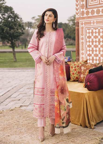 Parishay Embroidered Lawn Suits Unstitched 3 Piece PRS22FE Bemissal - Festive Collection
