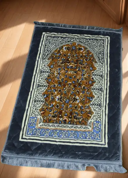 Plush Mink Mughal Plus Cloudy Prayer Mat-Dove Gray