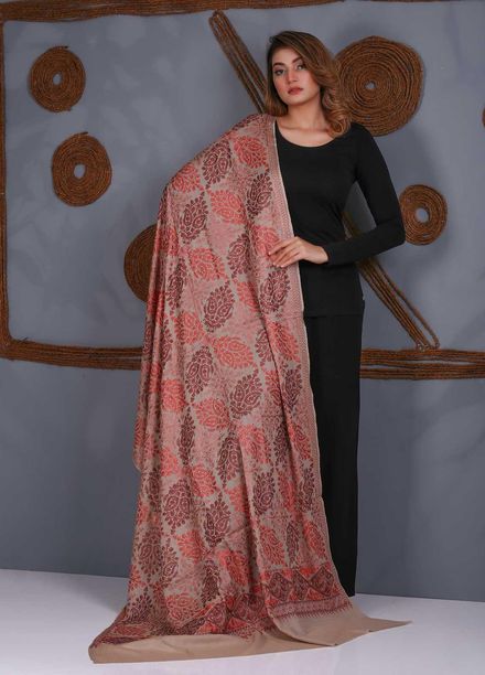 Sanaulla Exclusive Range Embroidered Pashmina  Shawl SU21P Resham Rich 323892 - Pashmina Shawls