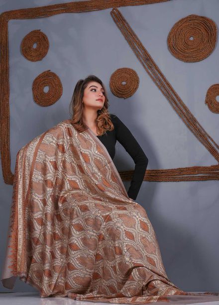 Sanaulla Exclusive Range Embroidered Pashmina  Shawl SU21PS 323884 - Pashmina Shawls