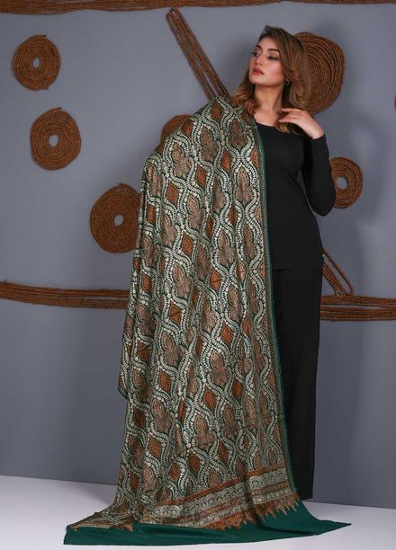 Sanaulla Exclusive Range Embroidered Pashmina  Shawl SU21PS 323888 - Pashmina Shawls