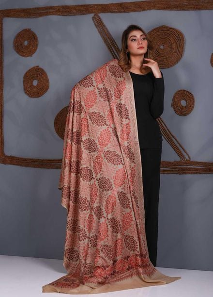 Sanaulla Exclusive Range Embroidered Pashmina  Shawl SU21PS 323893 - Pashmina Shawls