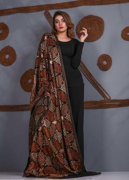 Sanaulla Exclusive Range Embroidered Pashmina  Shawl SU21PS 323894 - Pashmina Shawls