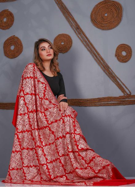 Sanaulla Exclusive Range Embroidered Pashmina  Shawl SU21PS 323998 - Pashmina Shawls
