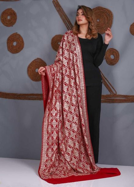 Sanaulla Exclusive Range Embroidered Pashmina  Shawl SU21PS 324000 - Pashmina Shawls