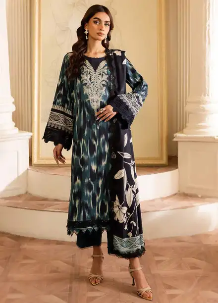 Prints By Nureh Printed Marina Suit Unstitched 3 Piece NU24SW SP-133 - Winter Collection