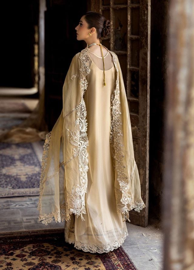 Qalamkar Embroidered Chiffon Suits Unstitched 3 Piece QLM25QC WC-07 Heela - Formals Collection