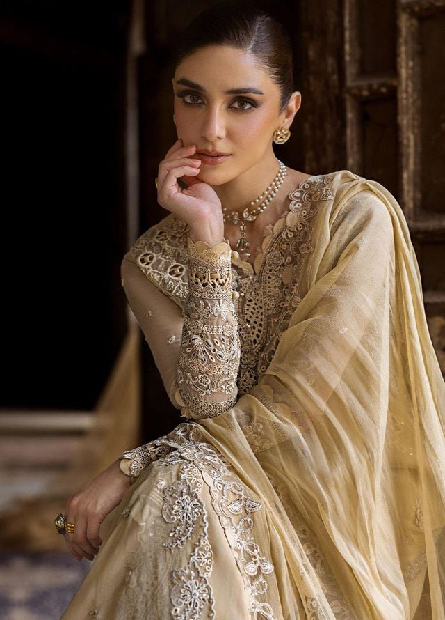 Qalamkar Embroidered Chiffon Suits Unstitched 3 Piece QLM25QC WC-07 Heela - Formals Collection
