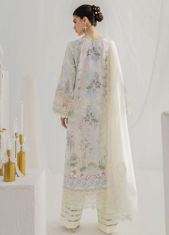 Qalamkar Embroidered Silk Suits Unstitched 3 Piece QLM25LS D-02 Roisin - Festive Collection