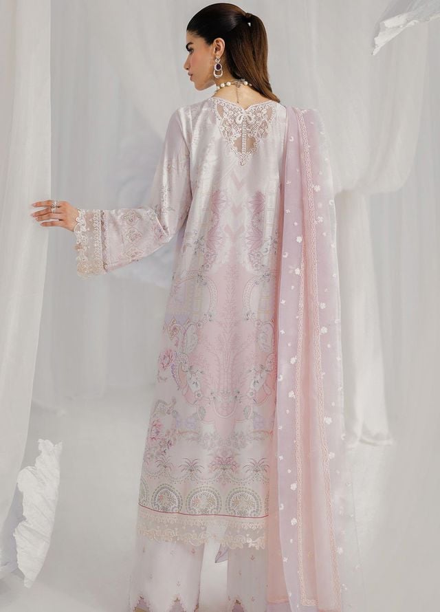 Qalamkar Embroidered Silk Suits Unstitched 3 Piece QLM25LS D-04 Marlene - Festive Collection