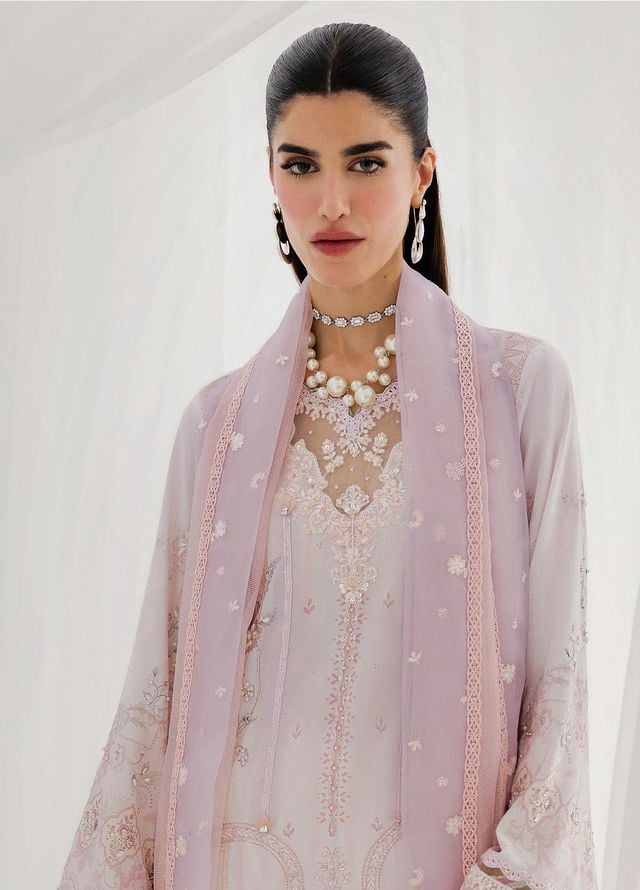 Qalamkar Embroidered Silk Suits Unstitched 3 Piece QLM25LS D-04 Marlene - Festive Collection