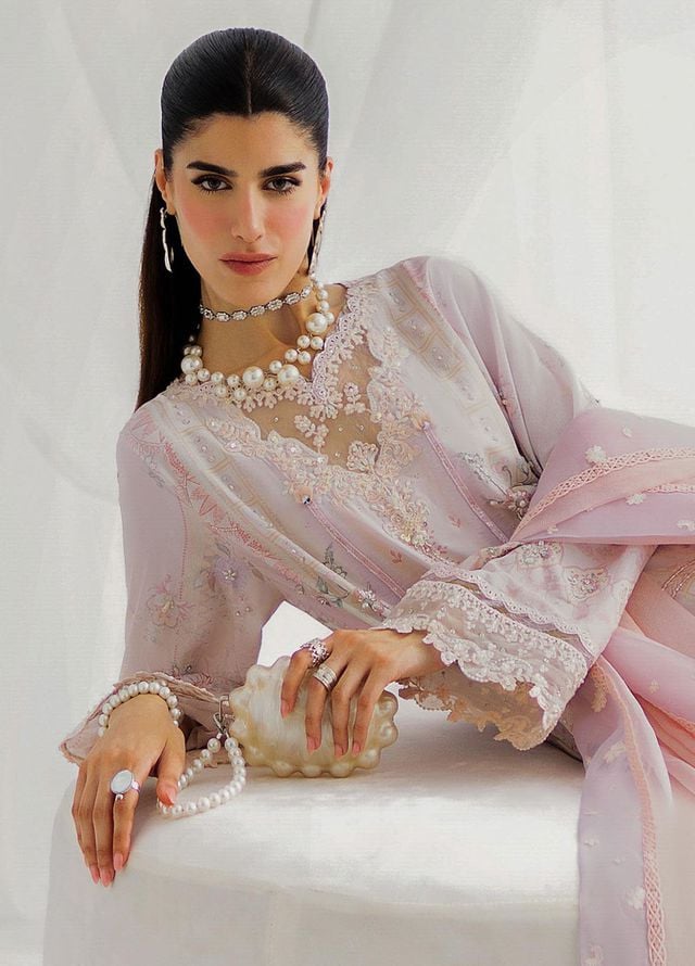 Qalamkar Embroidered Silk Suits Unstitched 3 Piece QLM25LS D-04 Marlene - Festive Collection