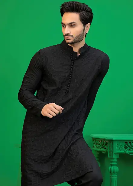  Rang By Ahmad Raza Wash N Wear Fancy Men Kurta Shalwar -  AR5043