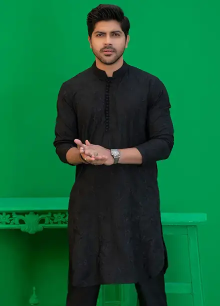  Rang By Ahmad Raza Wash N Wear Fancy Men Kurta Shalwar -  AR5045