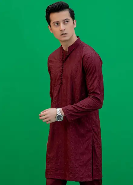  Rang By Ahmad Raza Wash N Wear Fancy Men Kurta Shalwar -  AR5046