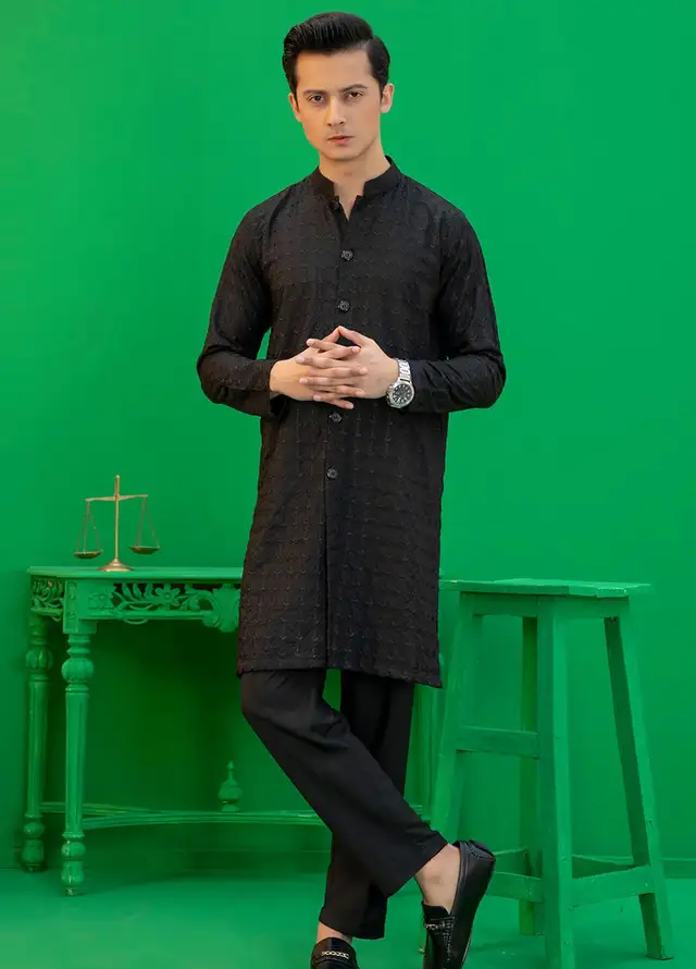  Rang By Ahmad Raza Wash N Wear Fancy Men Kurta Shalwar -  AR5049