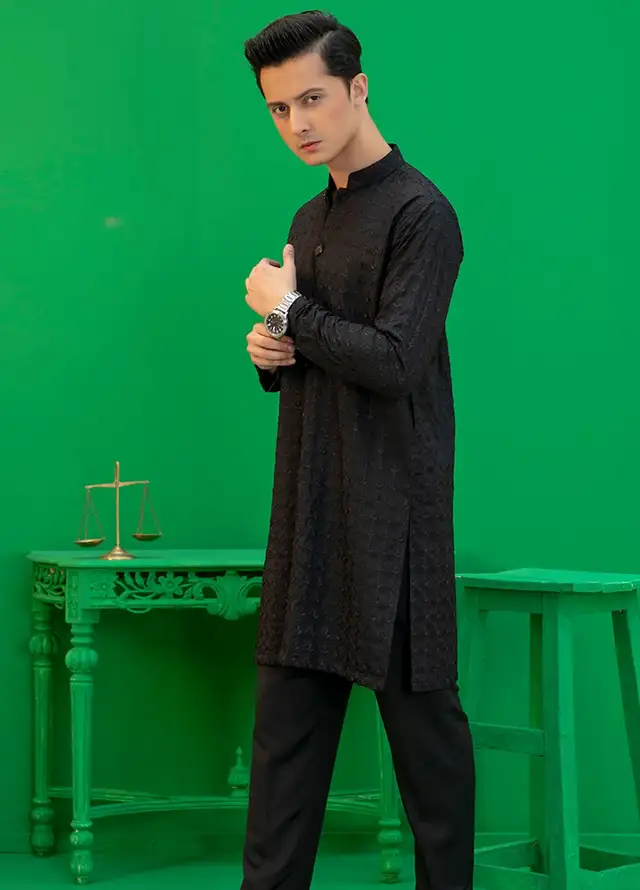  Rang By Ahmad Raza Wash N Wear Fancy Men Kurta Shalwar -  AR5049