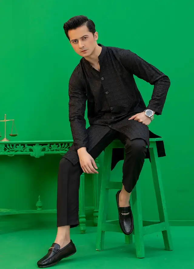 Rang By Ahmad Raza Wash N Wear Fancy Men Kurta Shalwar -  AR5049