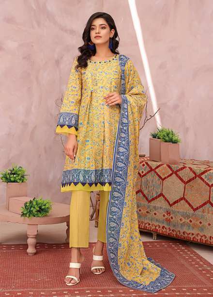 Rang-e-Noor By Humdum Embroidered Lawn Suits Unstitched 3 Piece HD23RN 05 - Summer Collection