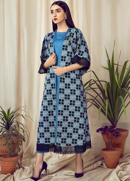 Rangoli by Ittehad Textiles Printed Lawn Suits Unstitched 2 Piece ITD21R 21408C-BLU - Summer Collection