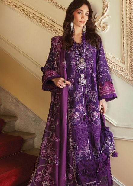 Republic WomensWear Embroidered Karandi Suits Unstitched 3 Piece RW21W D10 Le Mauve - Winter Collection