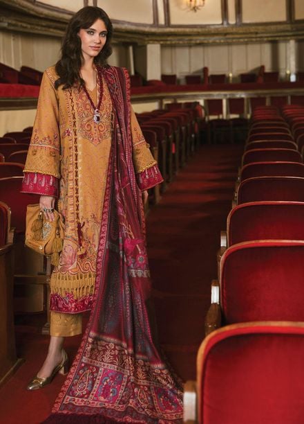 Republic WomensWear Embroidered Khaddar Suits Unstitched 3 Piece RW21W D7 Le Souci - Winter Collection