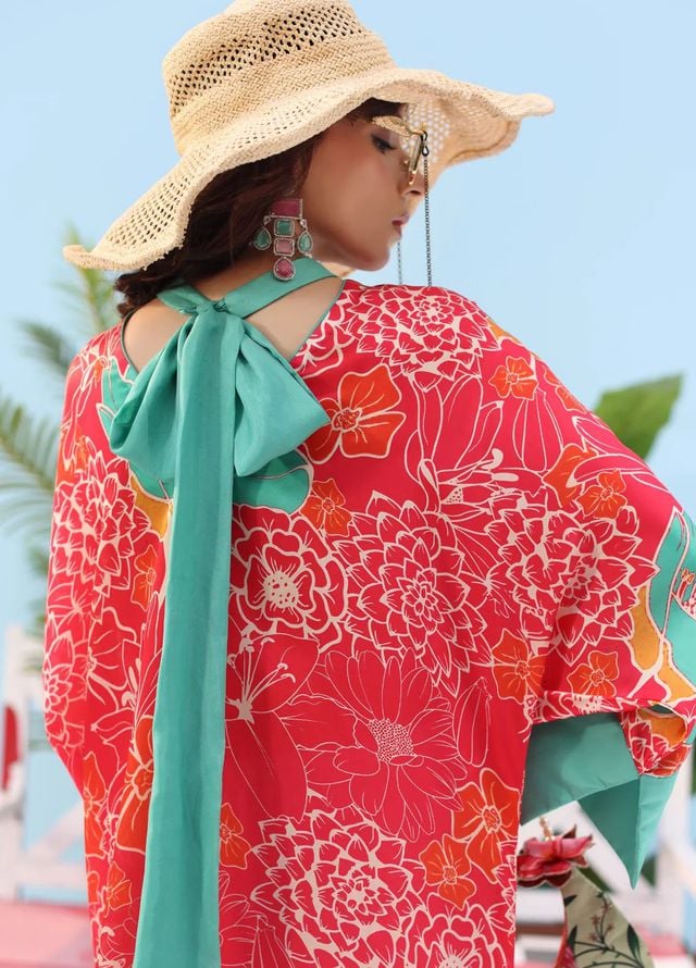 Resort by Musferah Pret Printed Silk 1 Piece Suit Flora