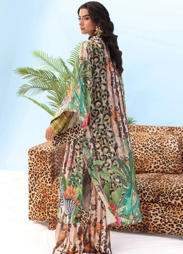 Resort by Musferah Pret Printed Silk 4 Piece Suit Fierce