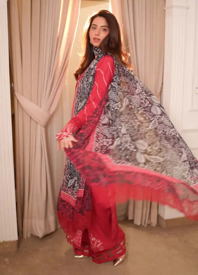 Roses De Feu by Sahane Embroidered Lawn Suits Unstitched 3 Piece SNE25RF CT-22003 Rosee - Summer Collection
