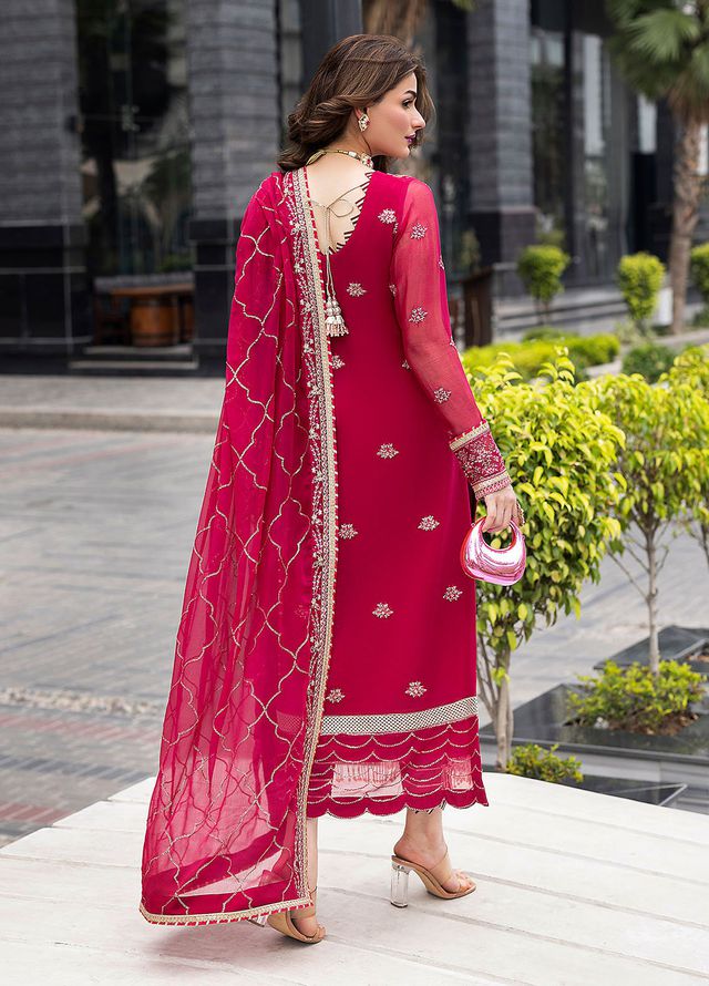 Sahane Embroidered Chiffon Suits Unstitched 3 Piece CT 25003 Dousee - Formals Collection