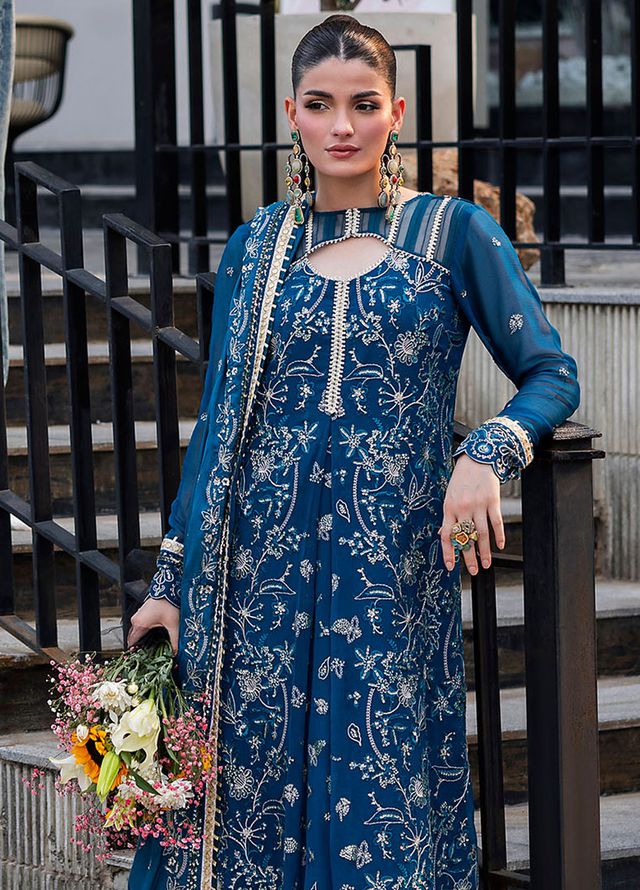 Sahane Embroidered Chiffon Suits Unstitched 3 Piece CT 25008 Breeze - Formals Collection