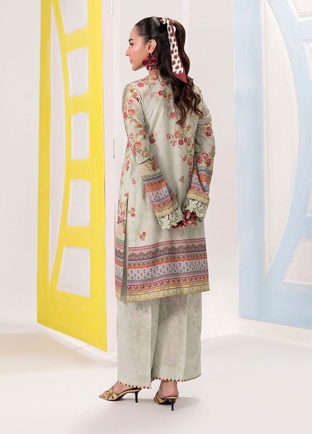 Sahane Pret Printed Poly Lawn 2 Piece Suit ME26006 Matcha