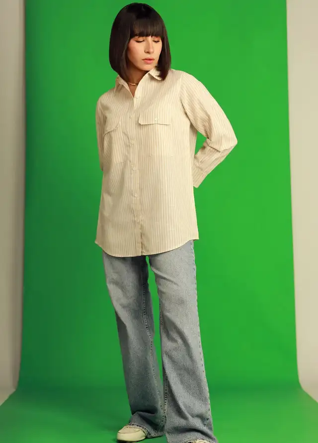 Sahar Pret Casual Poplin Shirt SSPC-RR-V2-10 Timeless Stripes