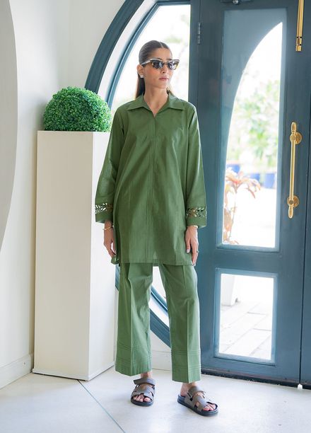 Sahar Pret Embroidered Cambric 2 Piece Suit Jade and Ivy