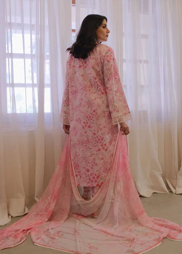 Sahar Pret Embroidered Lawn 2 Piece Suit Fleur de Blush