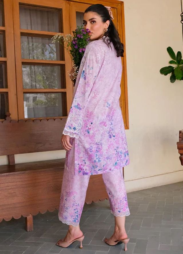Sahar Pret Embroidered Lawn 2 Piece Suit Lilac Dreams