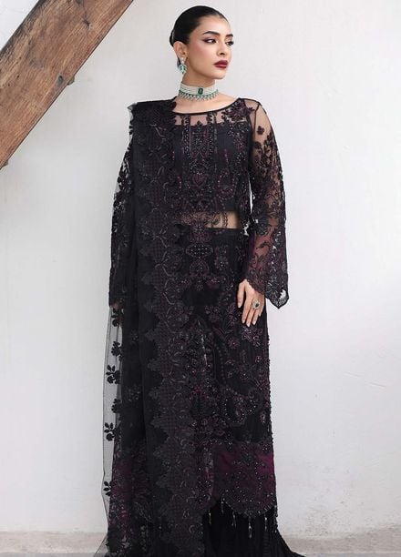 Saiyara by Imrozia Premium Pret Embroidered Net 3 Piece Suit I-237 Aseel