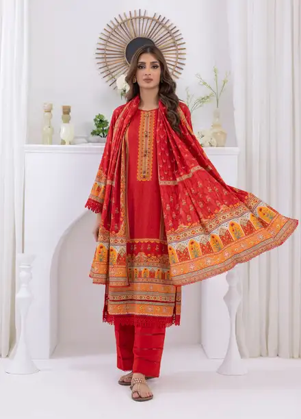 Salina by Regalia Textiles Printed Jacquard Linen Suits Unstitched 3 Piece D-02 - Winter Collection