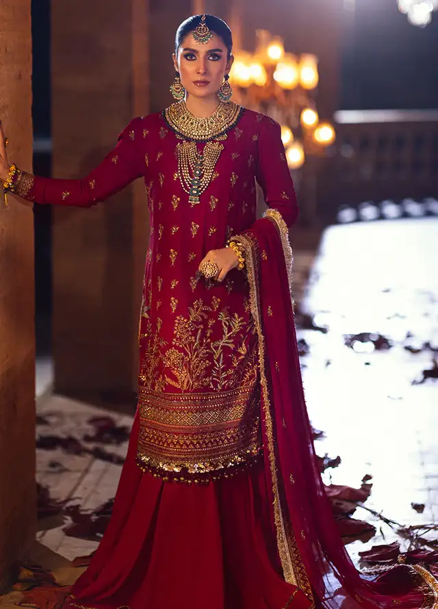 Salitex Embroidered Cotton Net Suits Unstitched 3 Piece WUS3LA23NO12UT - Festive Collection