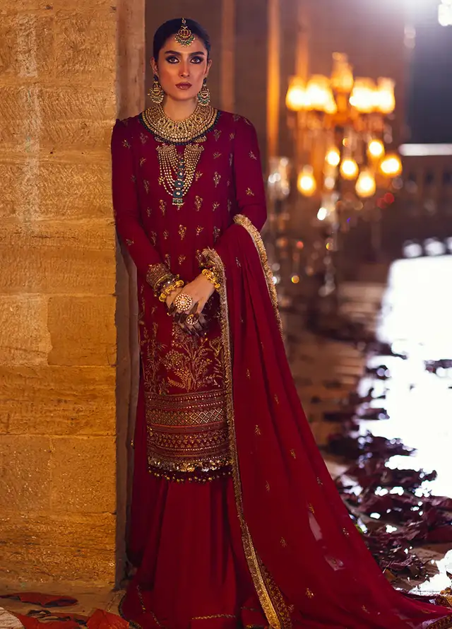 Salitex Embroidered Cotton Net Suits Unstitched 3 Piece WUS3LA23NO12UT - Festive Collection