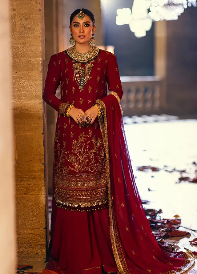 Salitex Embroidered Cotton Net Suits Unstitched 3 Piece WUS3LA23NO12UT - Festive Collection