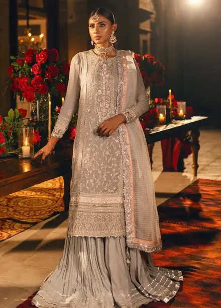 Salitex Embroidered Cotton Net Suits Unstitched 3 Piece WUS3LA23NO3UT - Festive Collection