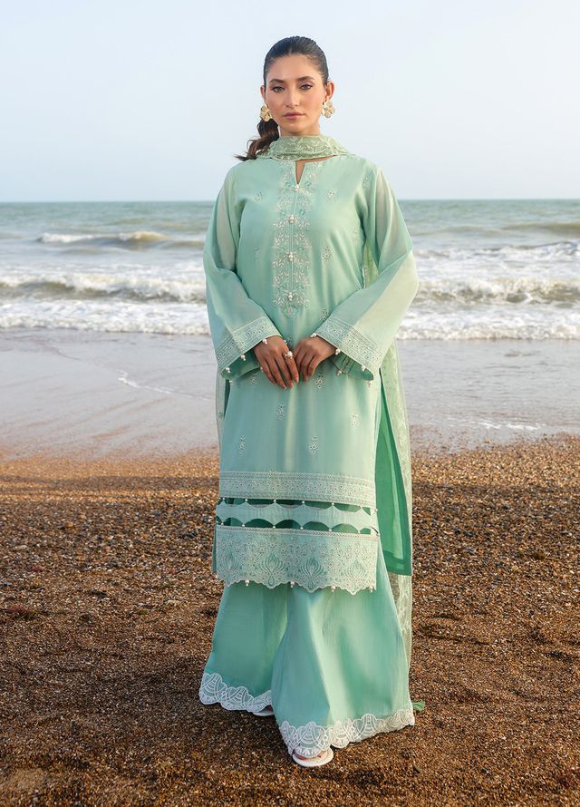 Salitex Embroidered Lawn Suits Unstitched 3 Piece SUNS7ALM062UT - Summer Collection