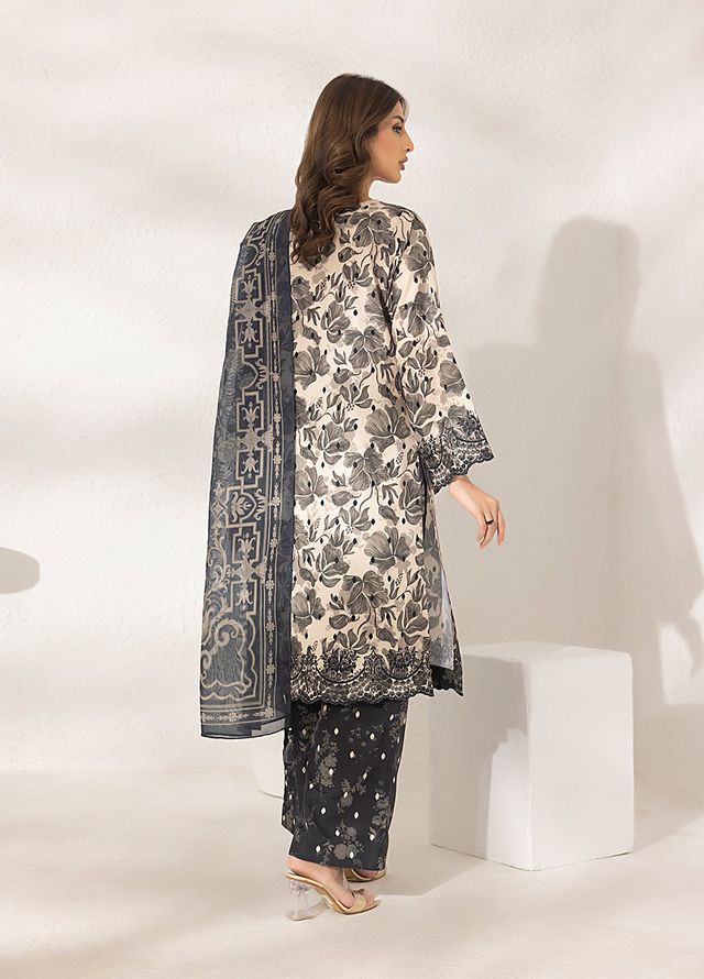 Salitex Printed Lawn Silk Suits Unstitched 3 Piece SUNS7ASI283UT - Summer Collection