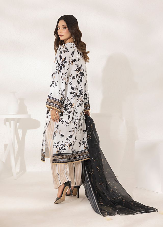 Salitex Printed Lawn Silk Suits Unstitched 3 Piece SUNS7ASI287UT - Summer Collection